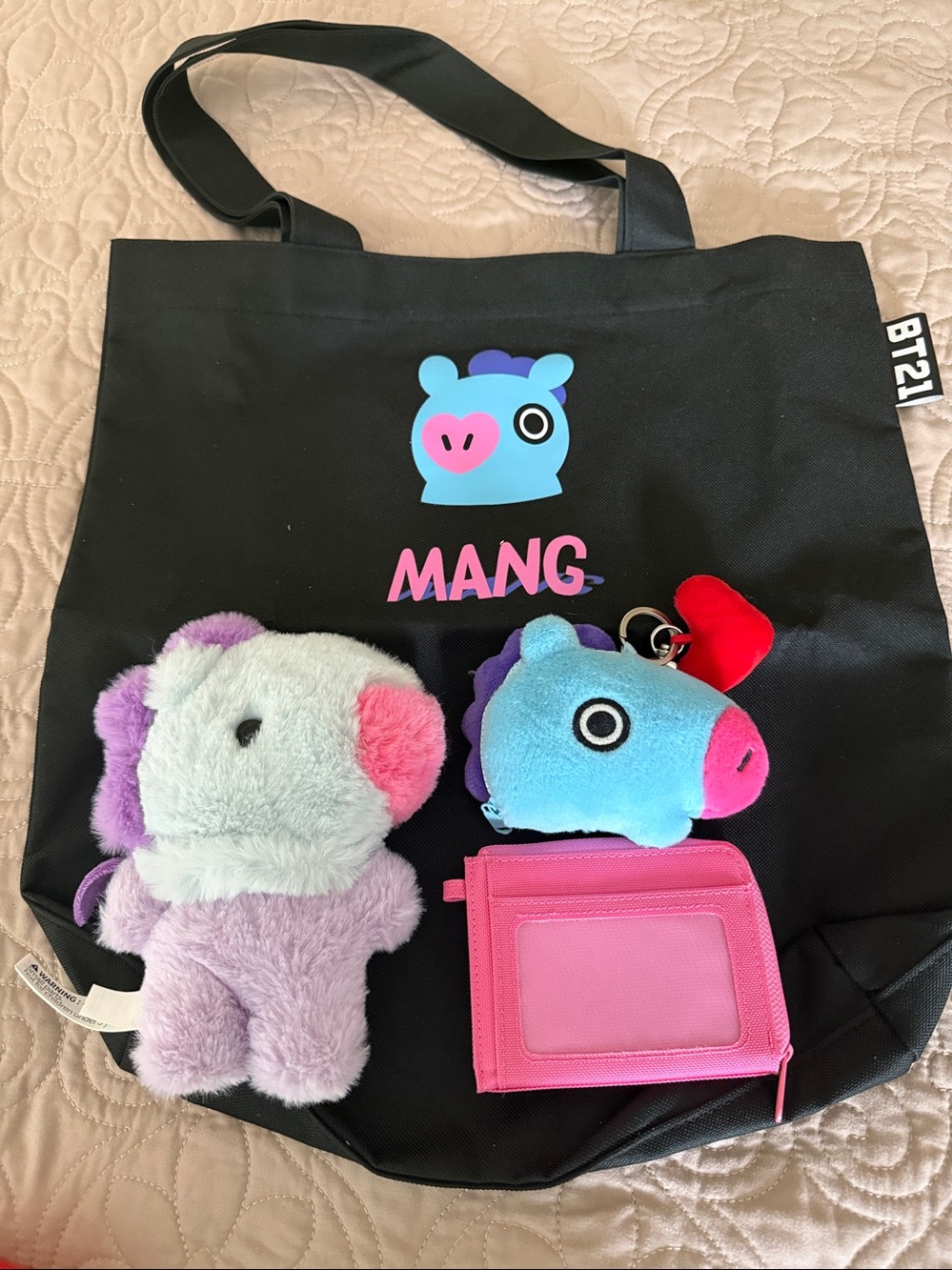 BT21 MANG BUNDLE: Tote, Wallet, Plush and Keychain